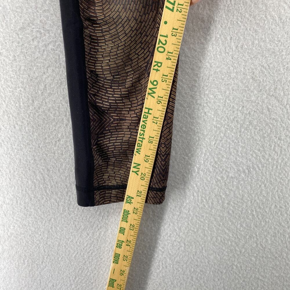 LULULEMON Leggings 6 Wunder Under Crop II Full On Luon Yoga Gym Stretch Brown - Picture 8 of 9